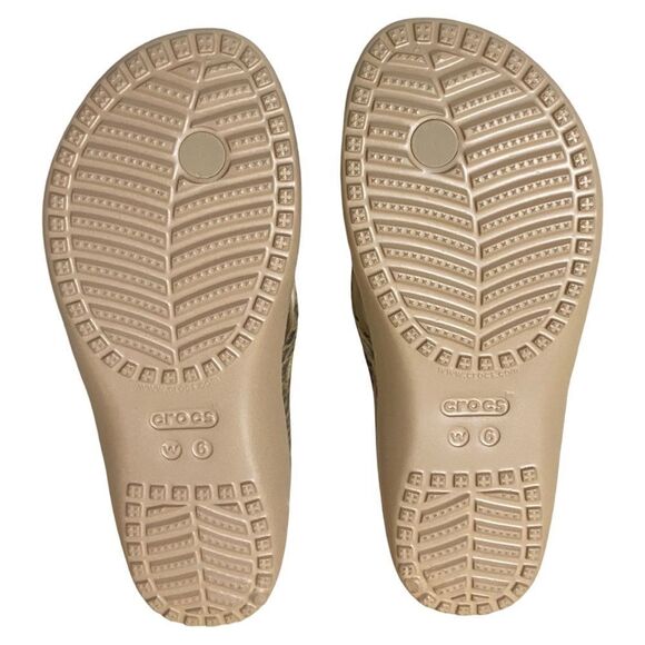 NWOT CROCS Iconic Comfort Leopard Flip Flops - Picture 7 of 8